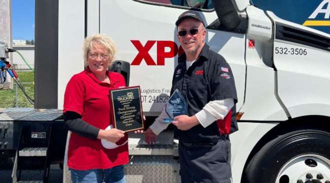 XPO driver Larry Gorby and wife Stefanie