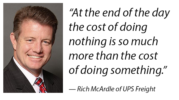 Quote from Rich McArdle of UPS Freight