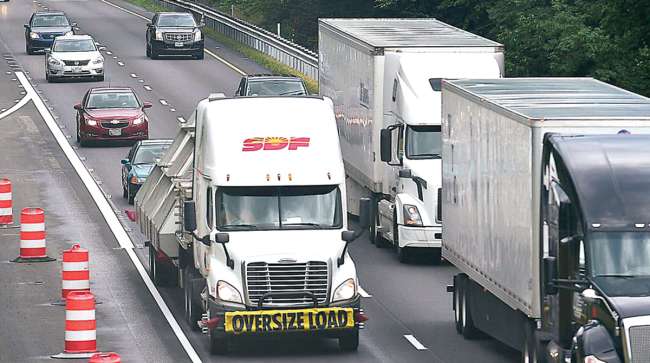 Trucks on Maryland highway