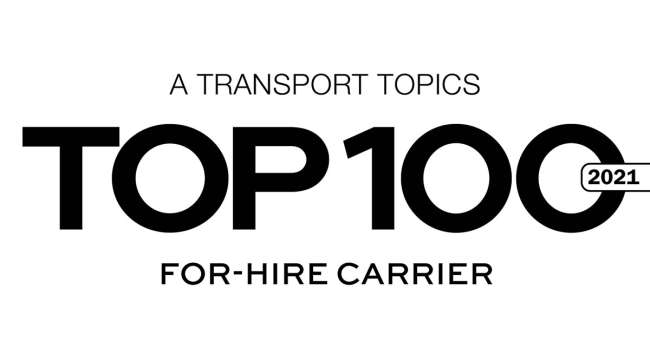 2021 Top 100 For-Hire Carriers badge.
