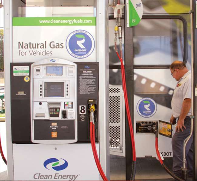 Technician pumps Redeem by Clean Energy Fuels