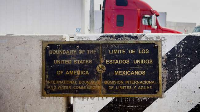 At the border crossing