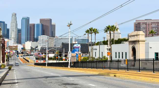 Empty street in Los Angeles