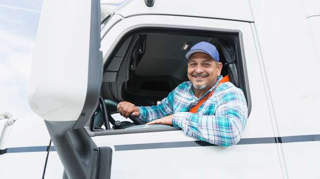 Happy Truck Driver