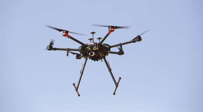 Drones could be used to distribute COVID-19 vaccines to remote areas off Florida's coast. (Kobi Wolf/Bloomberg News)