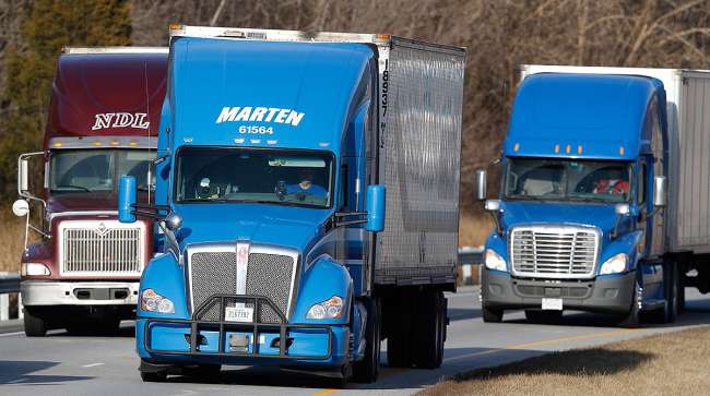Marten trucks on the road