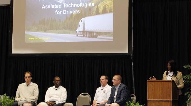Technology panel at the Mid-America Trucking Show