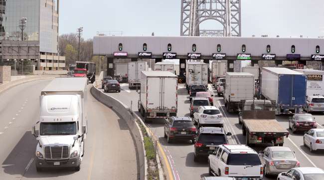 Congestion at the George Washington Bridge toll plaza