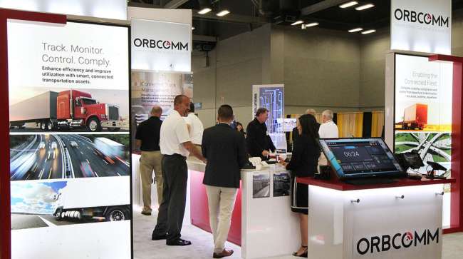 Orbcomm exhibit booth at 2018 MCE