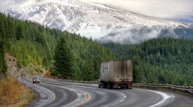 Truck on Oregon highway
