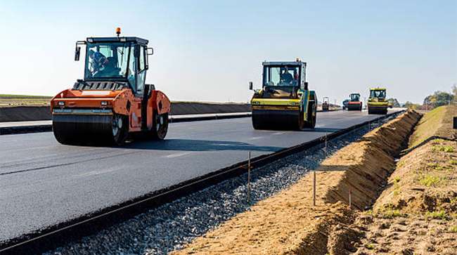 Road construction in North Carolina