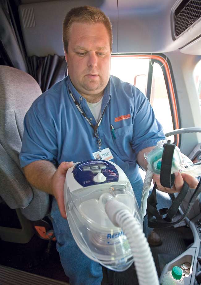 Schneider driver and his CPAP