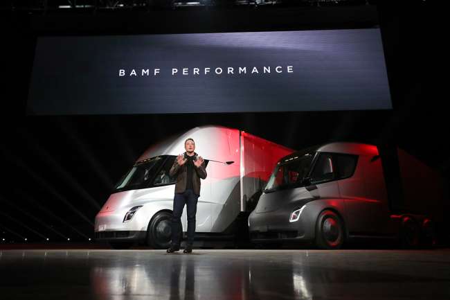 Tesla's Elon Musk unveils the new Semi