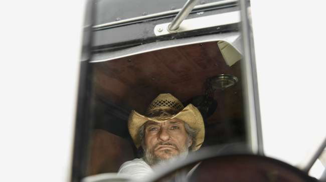 Truck driver in his cab