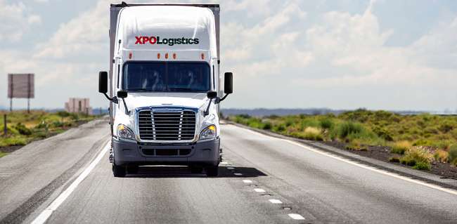 XPO truck on the road