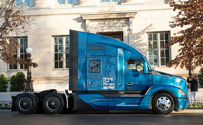 Kenworth T680 truck outside the U.S. Chamber of Commerce