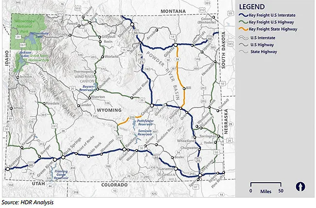 Wyoming freight corridors