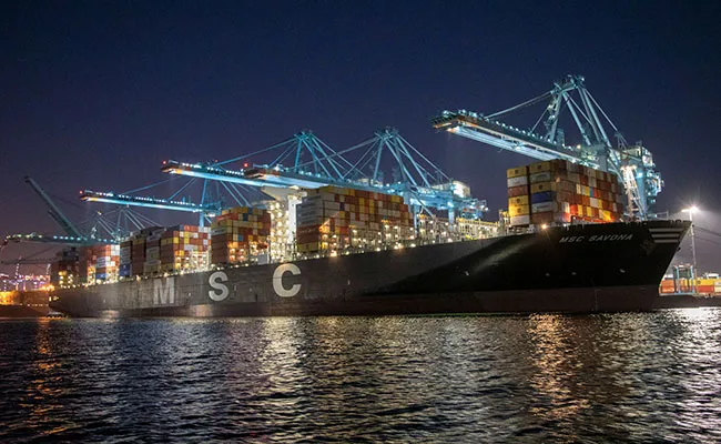 Containership at Port of Los Angeles