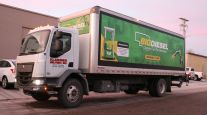 Truck with biodiesel banner