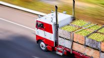 Truck hauling produce
