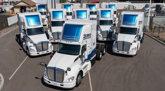 Kenworth T680 trucks with Toyota fuel cell electric technology