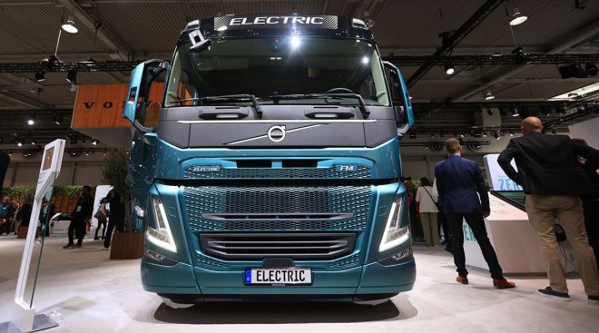 A Volvo Truck at an industry show