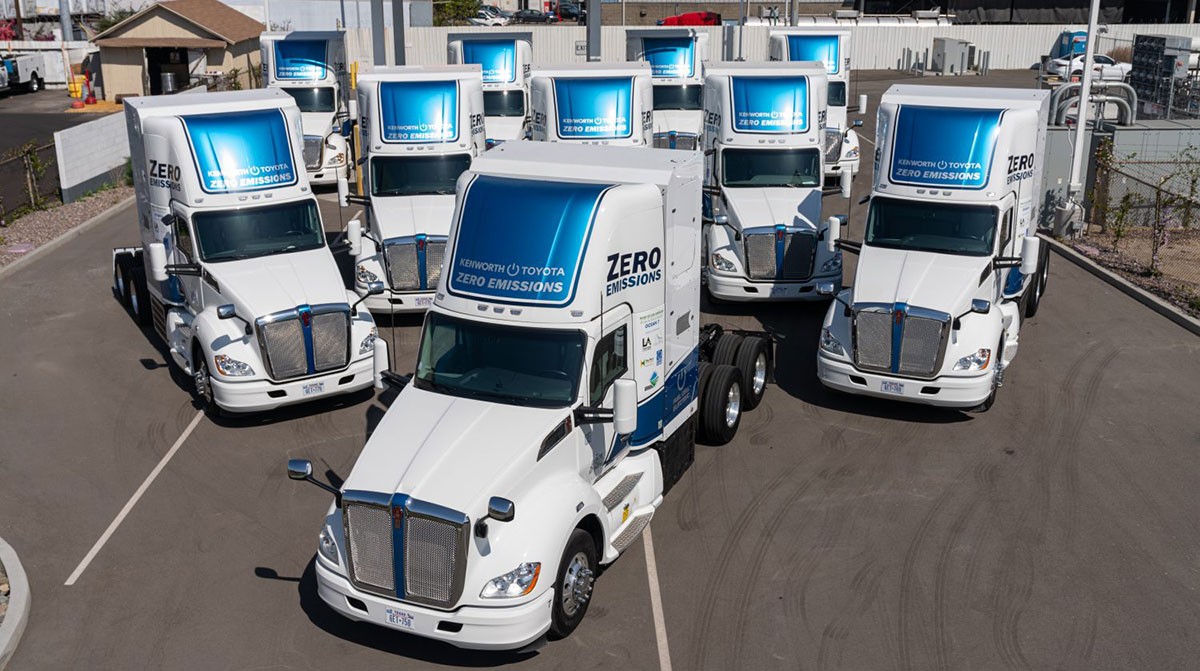 Kenworth T680 trucks with Toyota fuel cell electric technology