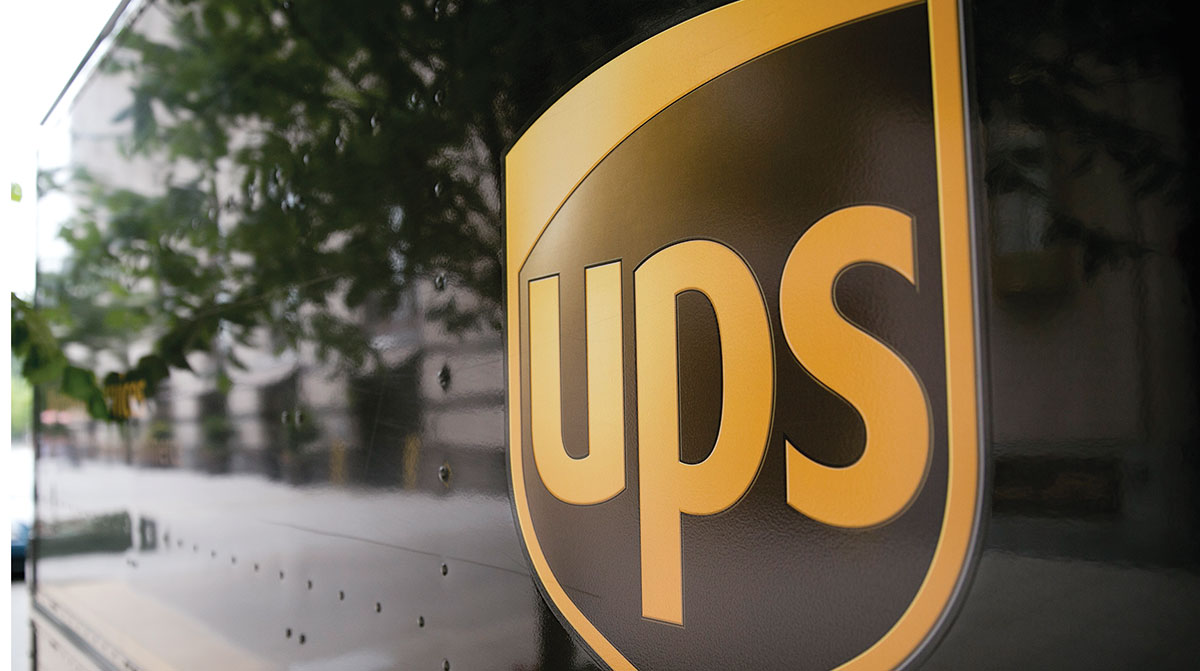 UPS logo on a truck
