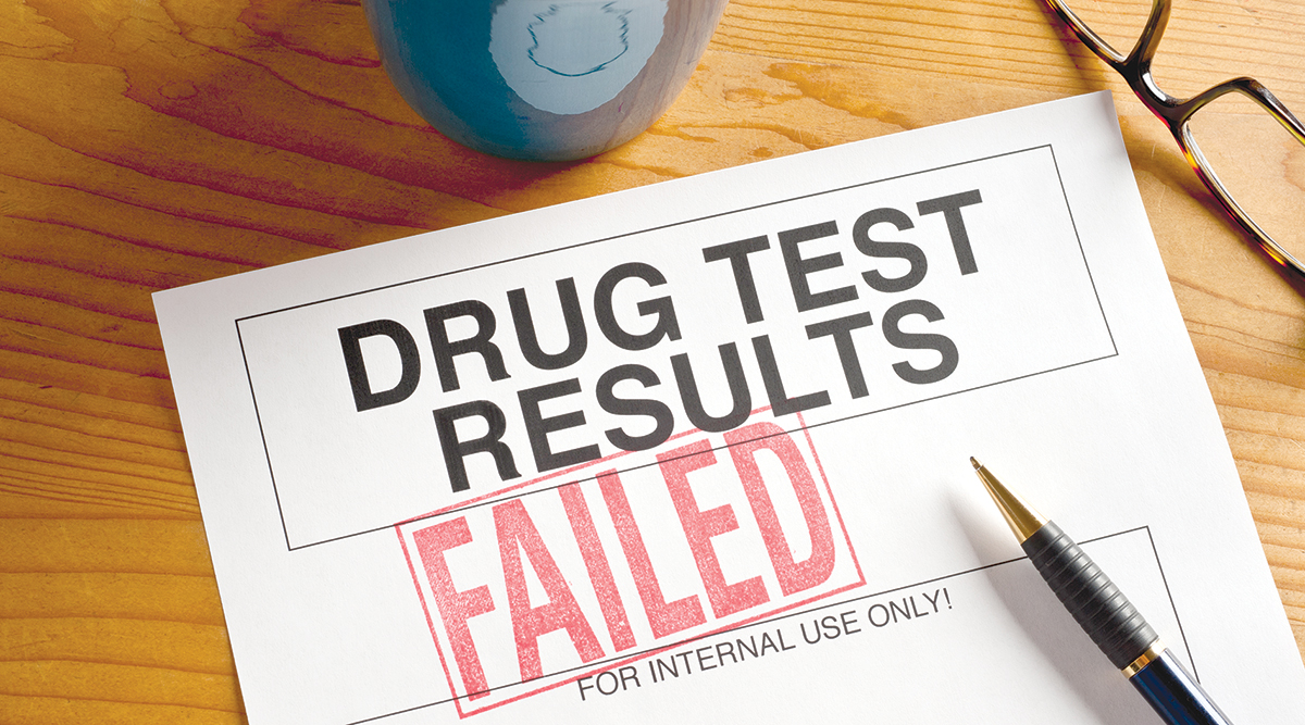 Failed drug test report