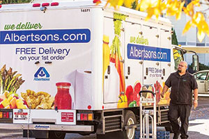 An Albertsons delivery driver