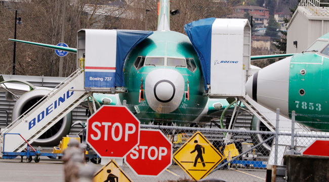Boeing 737 Max jets sit parked in Renton, Wash., in December 2019.