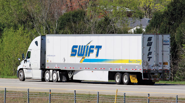 Knight-Swift earlier this year cited "unprecedented" over-the-road truckload demand.