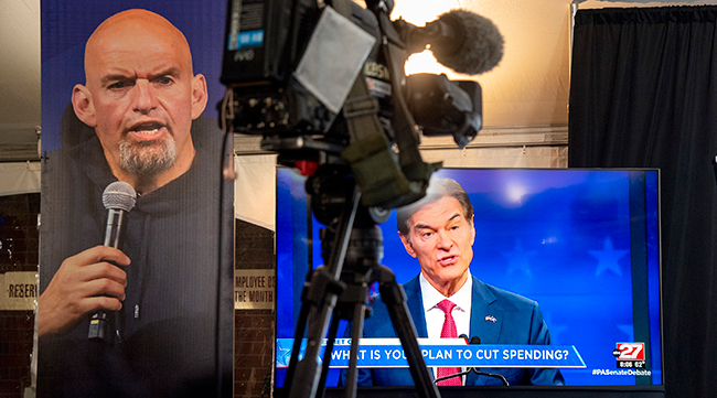 Mehmet Oz and John Fetterman hold their first and only debate