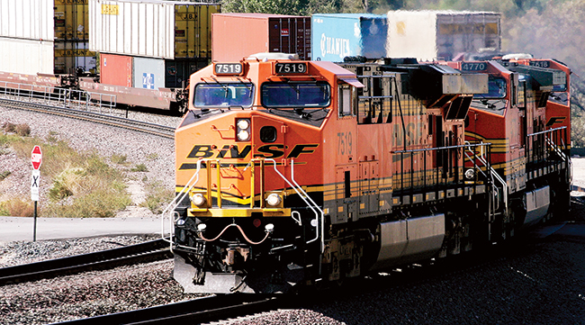 A BNSF locomotive