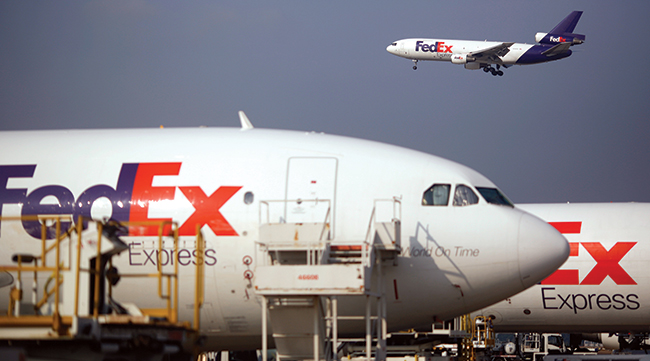FedEx planes at Memphis International Airport
