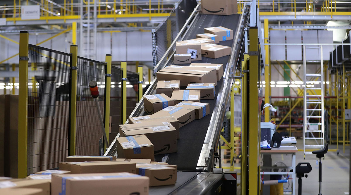 Amazon says deliveries are returning to normal after April's COVID crush.