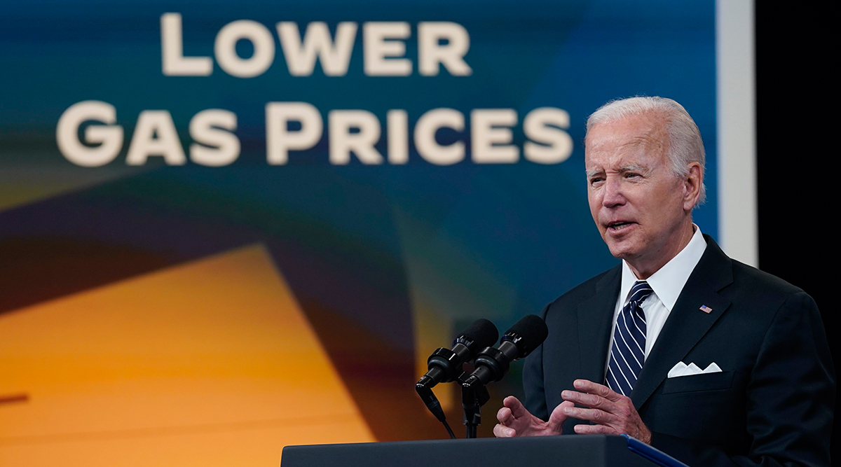 President Joe Biden speaks about gas prices at the White House