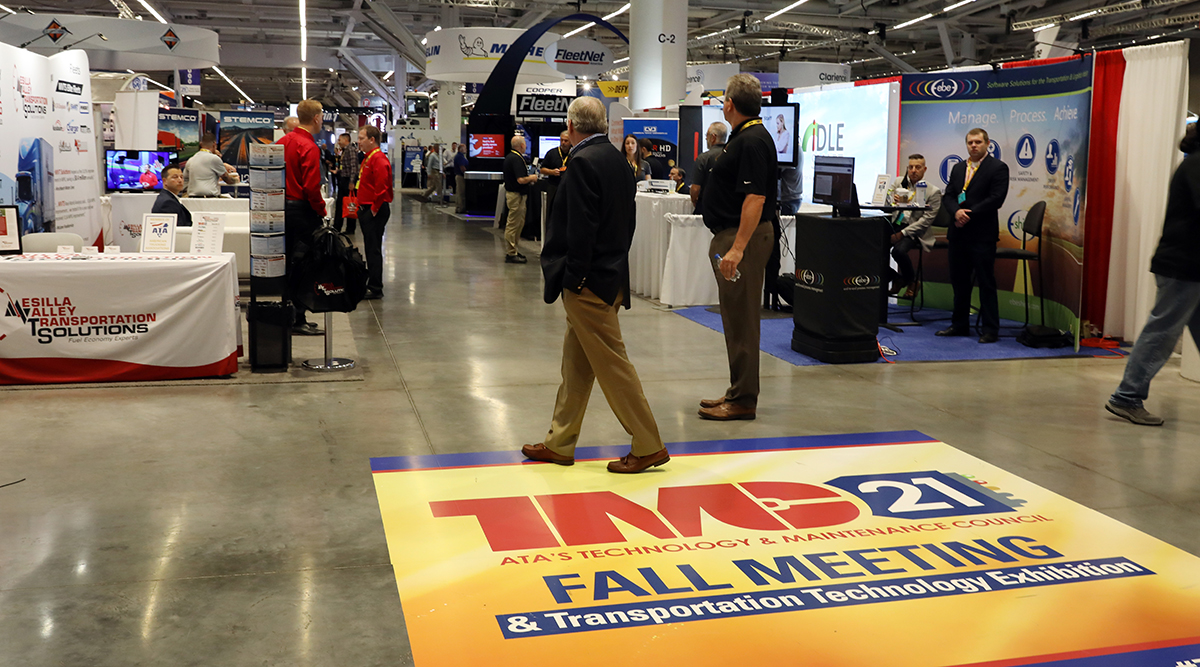 The entrance to the exhibit hall for TMC 2021