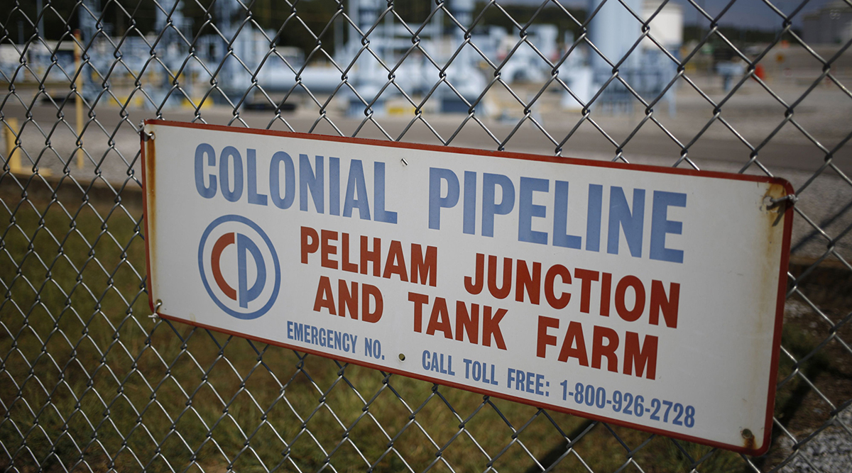 Signage at the Colonial Pipeline Co. in Pelham, Ala. 