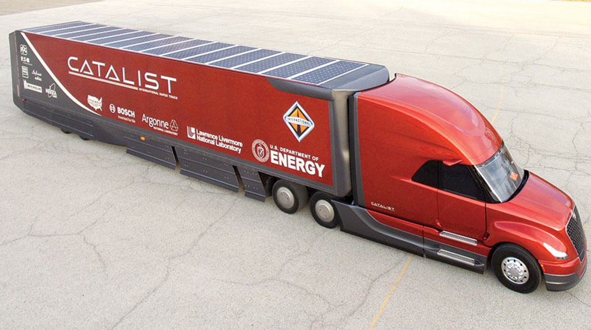 International concept truck with eNow solar panels