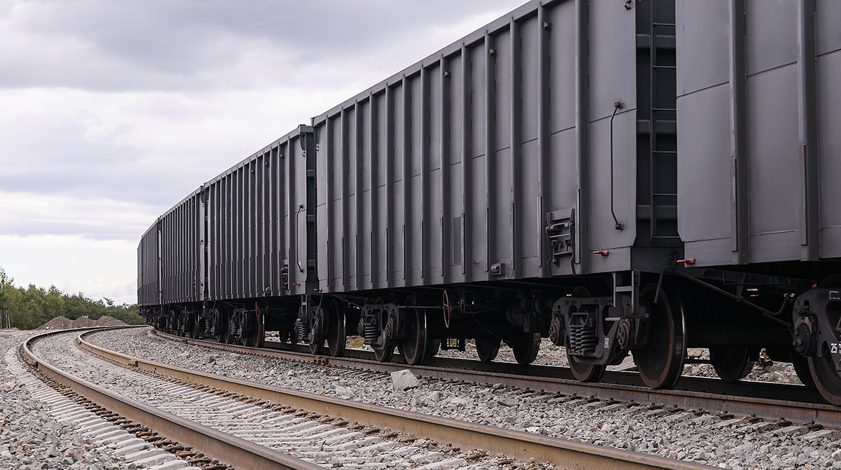 Getty Image of freight moving on railroad