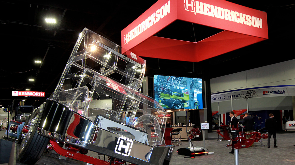 Hendrickson booth at industry show