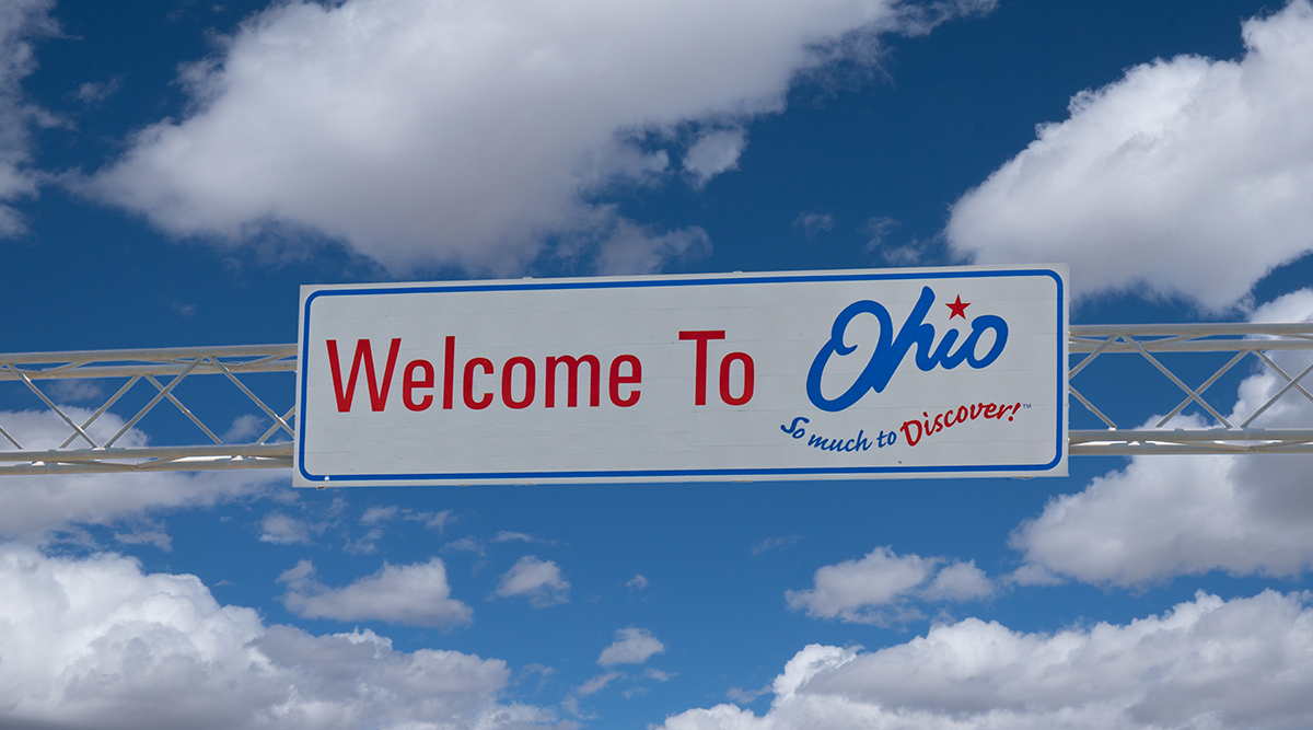 Ohio welcome sign