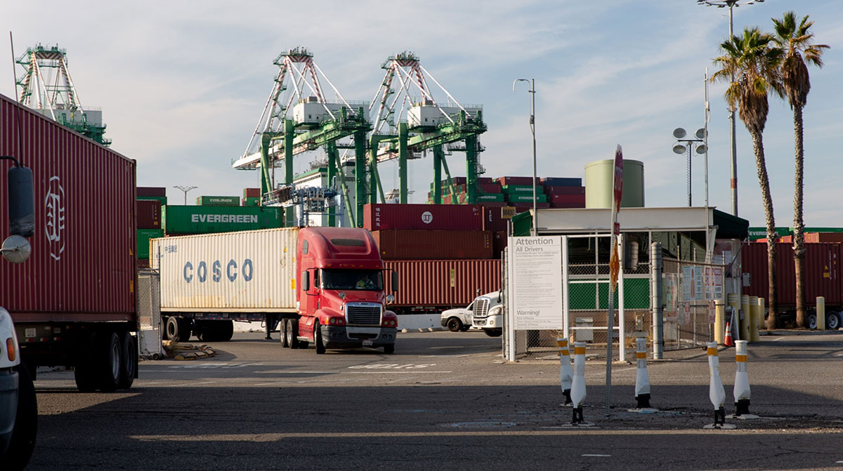 Truck at Port of Los Angeles