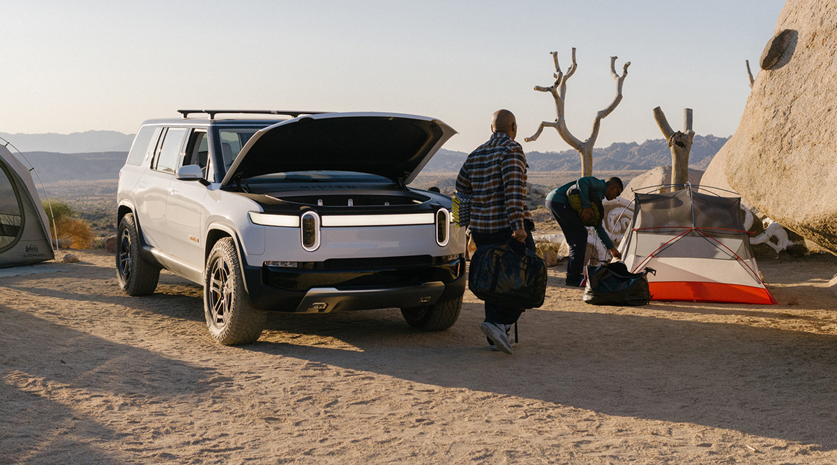 A Rivian electric vehicle