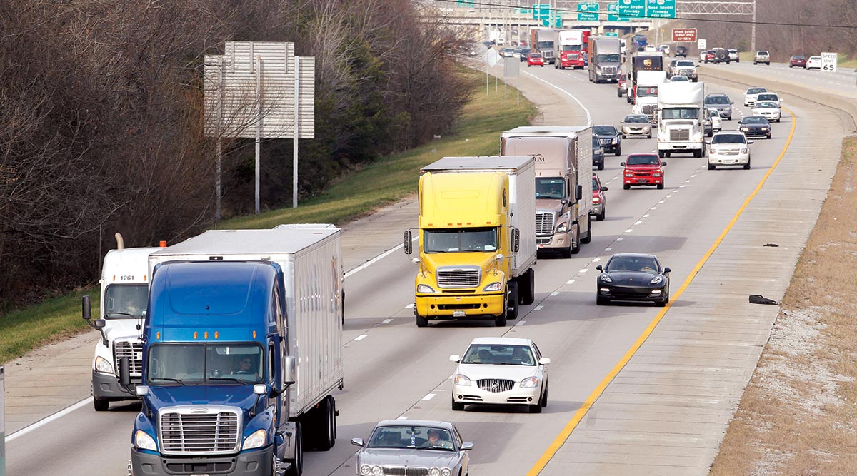 Traffic on a Kentucky interstate