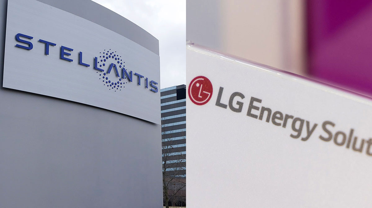 Stellantis and LG logos