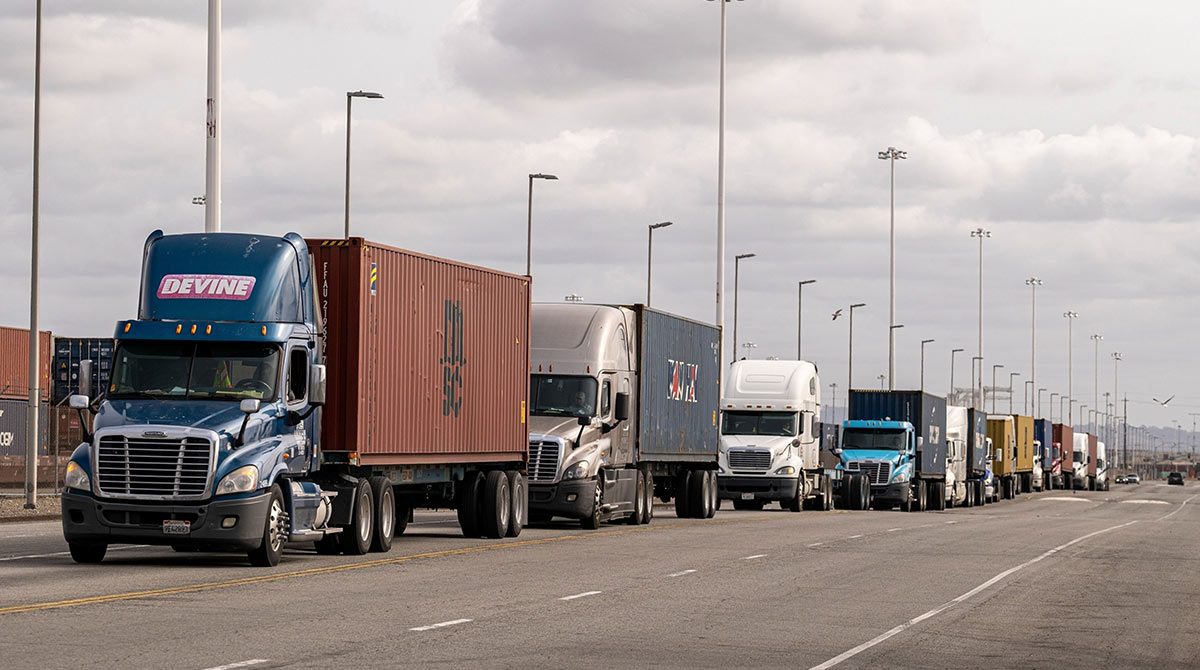 Trucks at Port of Oakland