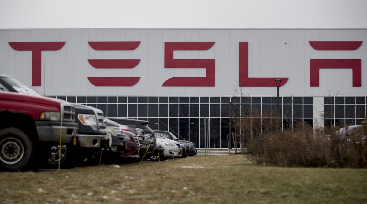 Tesla's solar panel factory in Buffalo, N.Y., in December 2018.