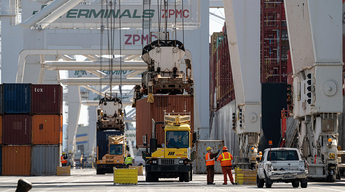 Workers at the Port of Oakland.